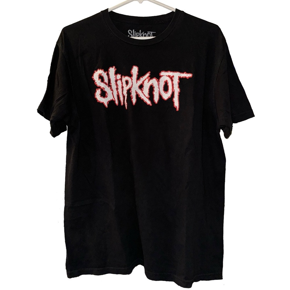 Slipknot red and white band logo tee